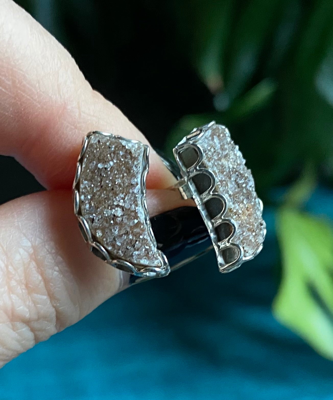 Druzy Tusk Earrings