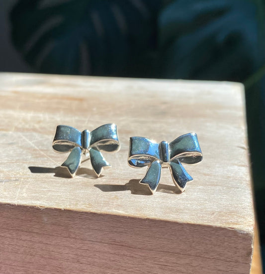 Sterling Silver Bow Earrings