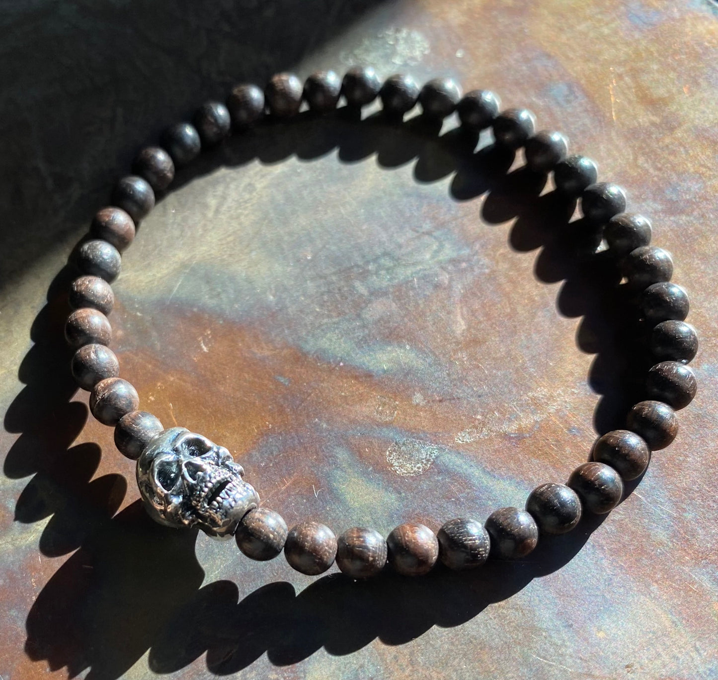 Sterling Skull Bracelet