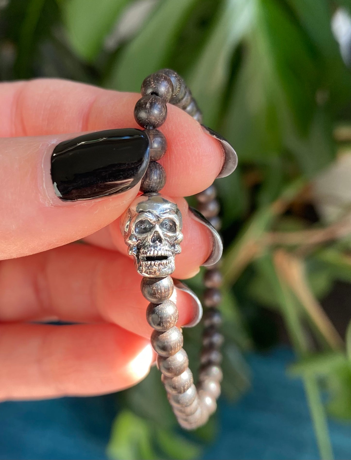 Sterling Skull Bracelet