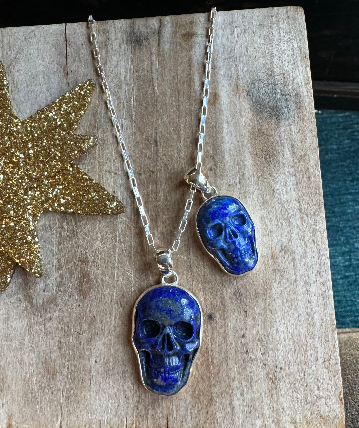 Lapis Skull Pendant